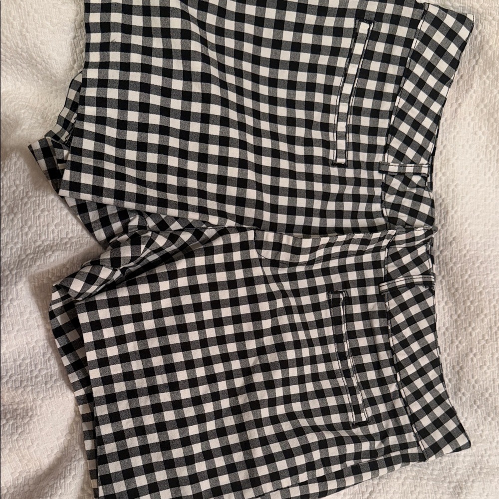 Anthropologie Black and White Checkered Women's Shorts